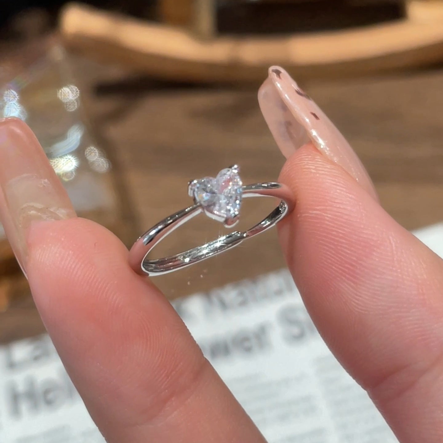 Female Light Luxury Simplicity Exquisite Index Finger Design Open Adjustable Rings