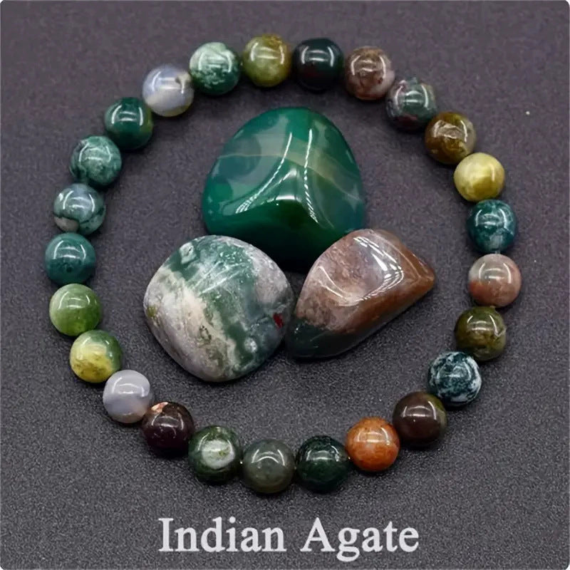 Red Green Treasure Amethyst Sunstone Lapis Lazuli Tiger Eye Handmade Bracelets