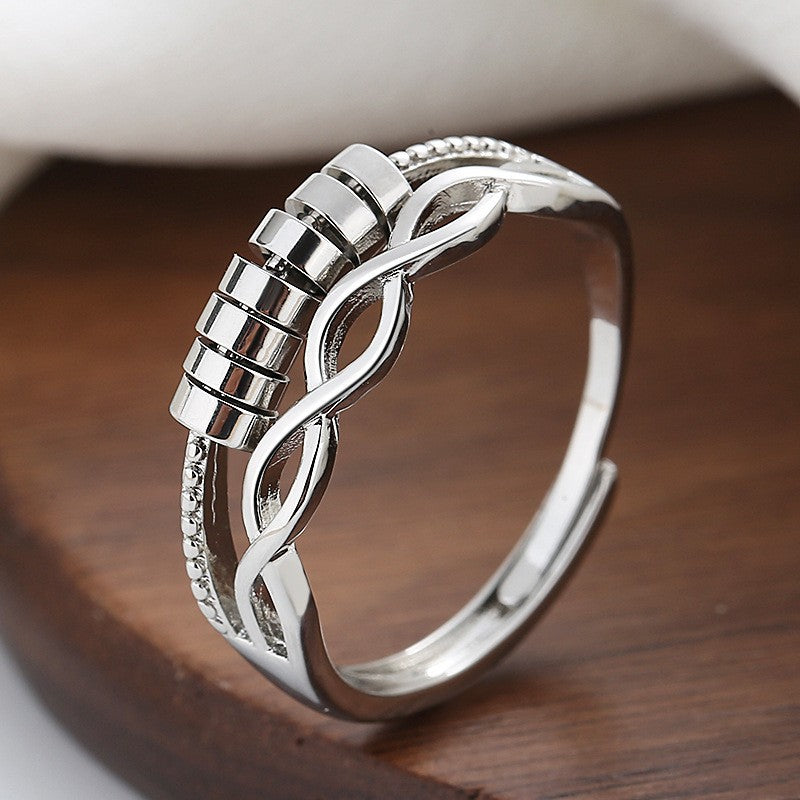 Micro Beads Spinning Female Creative Anxiety Ring