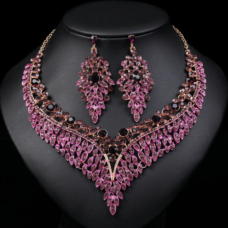 High Profile Retro Exquisite Design Banquet Jewelry Set