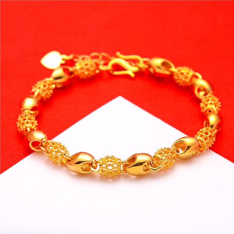 Simple Alluvial Gold Flower Peach Blossom Bracelets