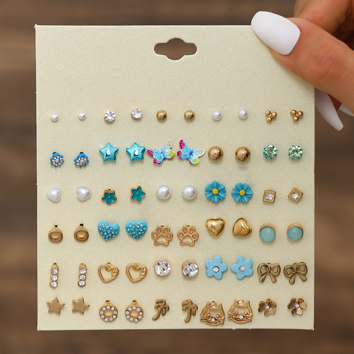 Glamorous Bow Flower Starfish Butterfly Combination Rings