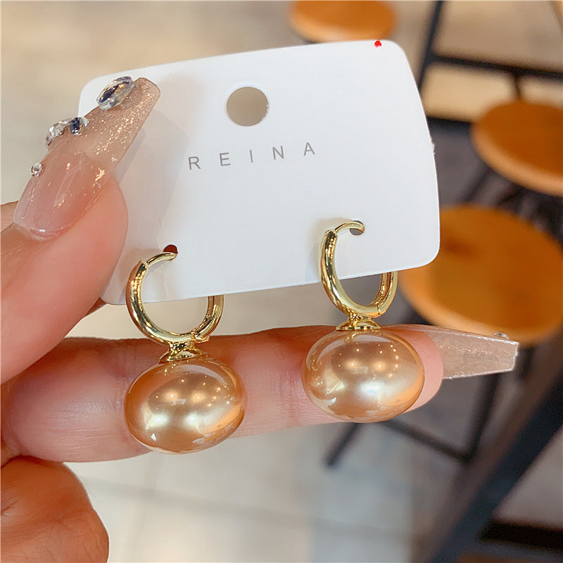 Women's Light Luxury Pearl Ear Clip French Minority High-grade Stud Earrings