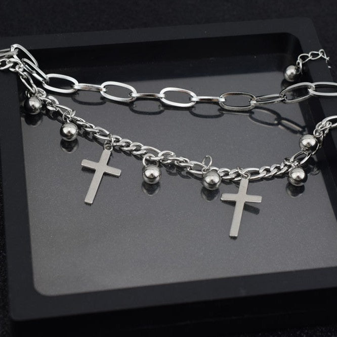 Cross Shelf Double Layer Personalized Minority Bracelets