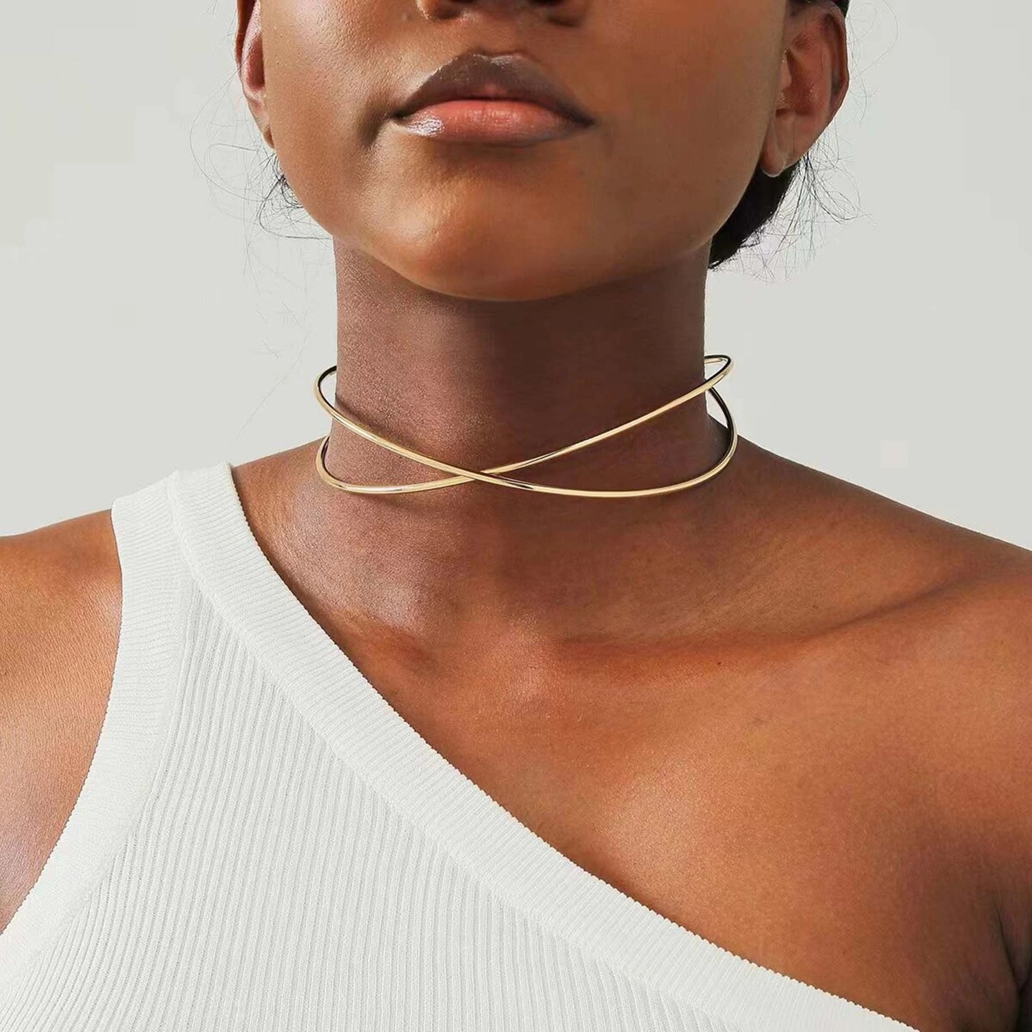 Women's Simple Cross Alloy Open Retro Irregular Rings