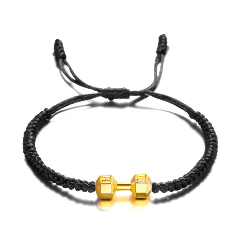 Women's Fashion Big Dumbbell Woven Couple Hand Bracelets