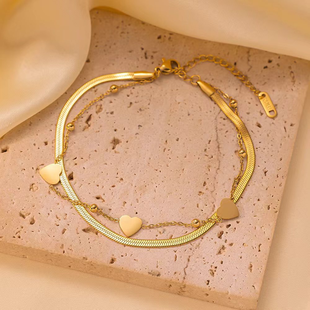Women's Steel High-grade Gold Does Not Fade Anklets
