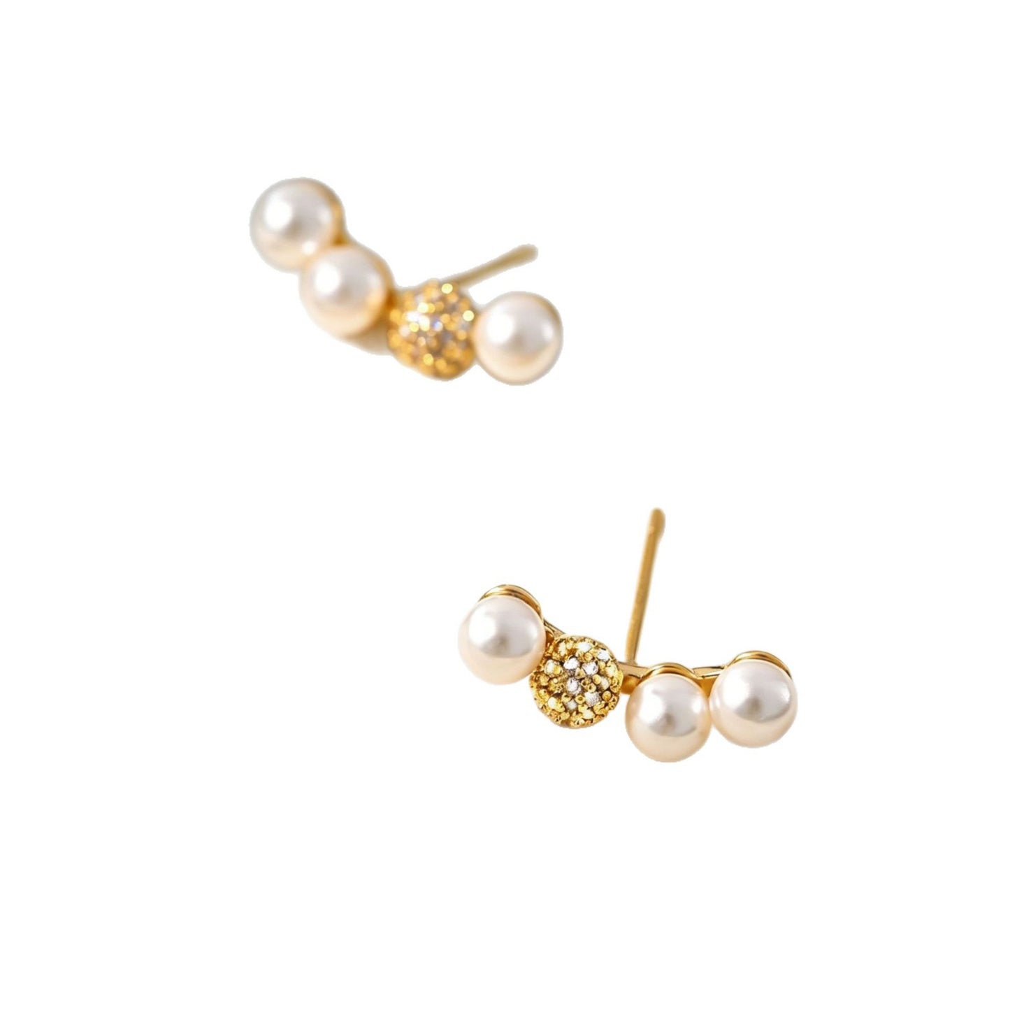 Smile Word Pearl Female High Sense Ear Earrings
