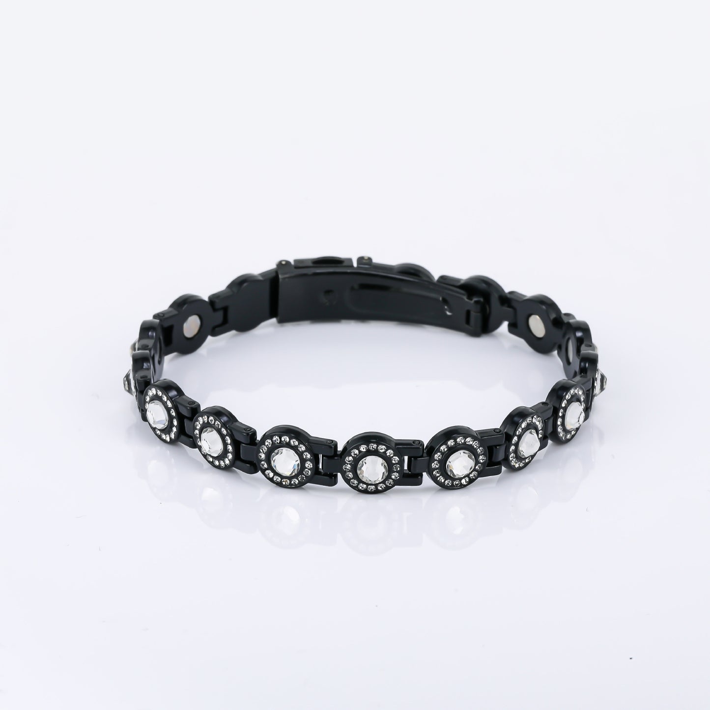 Women's Round Full Diamond Magnet Fashion Single Bracelet