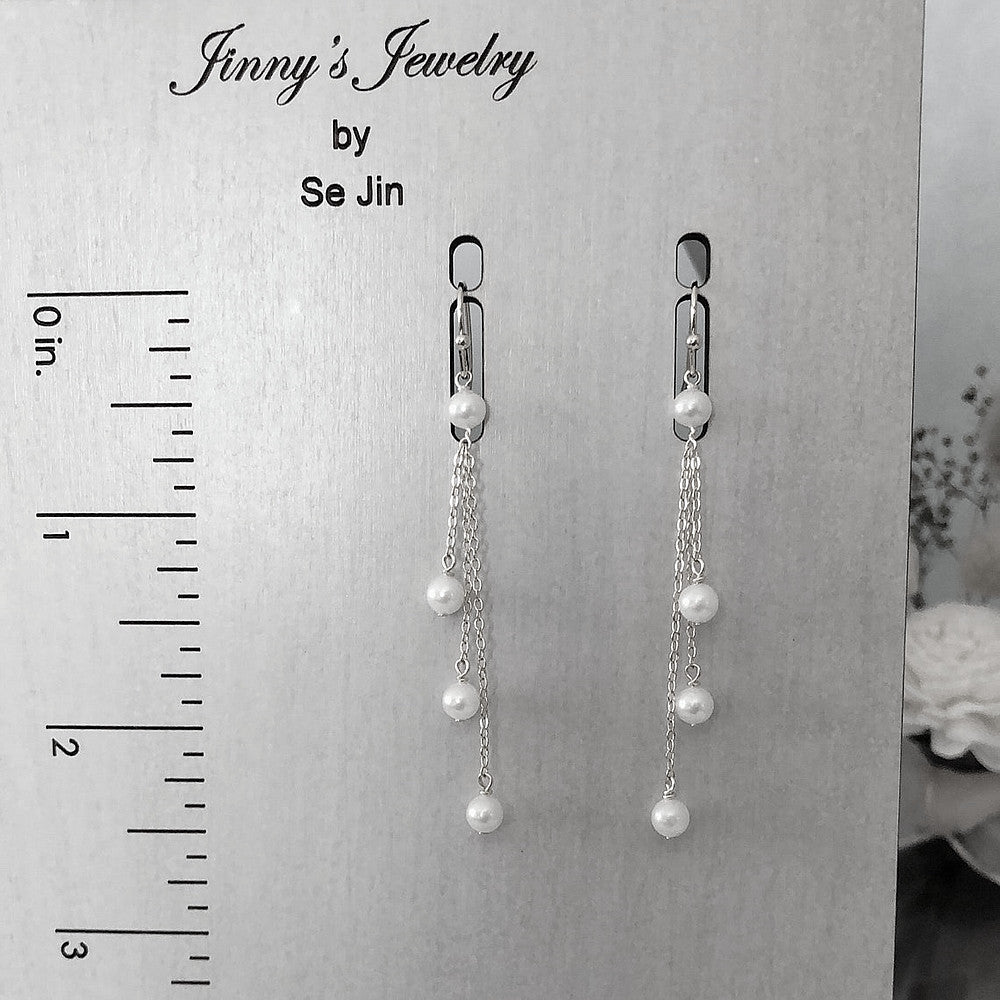 Women's Niche Temperament Geometric Pearl For Simple Earrings