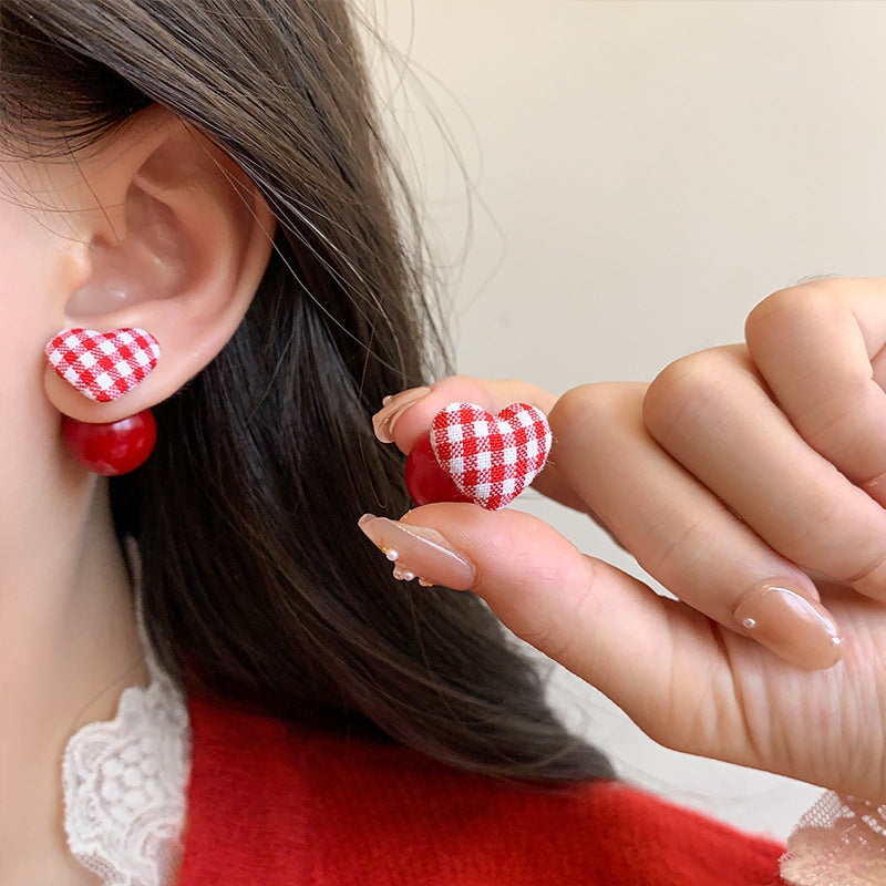 Pattern Love Artificial Pearl Festive High-grade Earrings