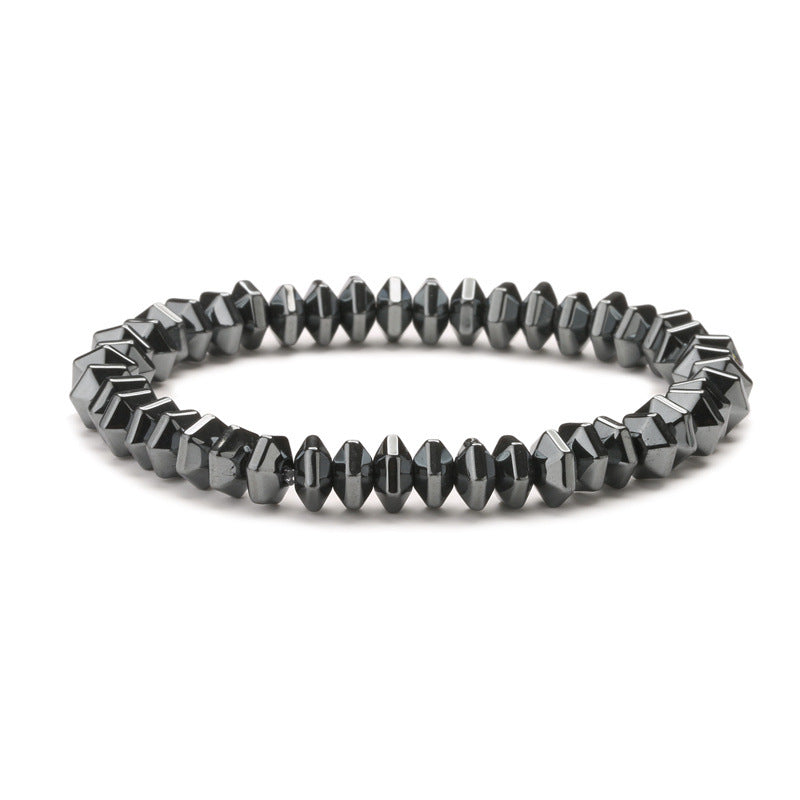 Fashion Stylish Men's Magnetic Haematite Beaded Bracelet