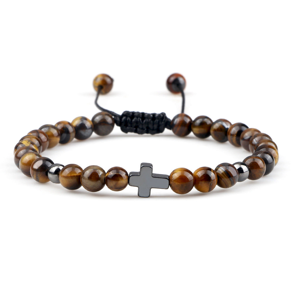 Popular Comfortable Cross Woven Beads Pull Bracelet