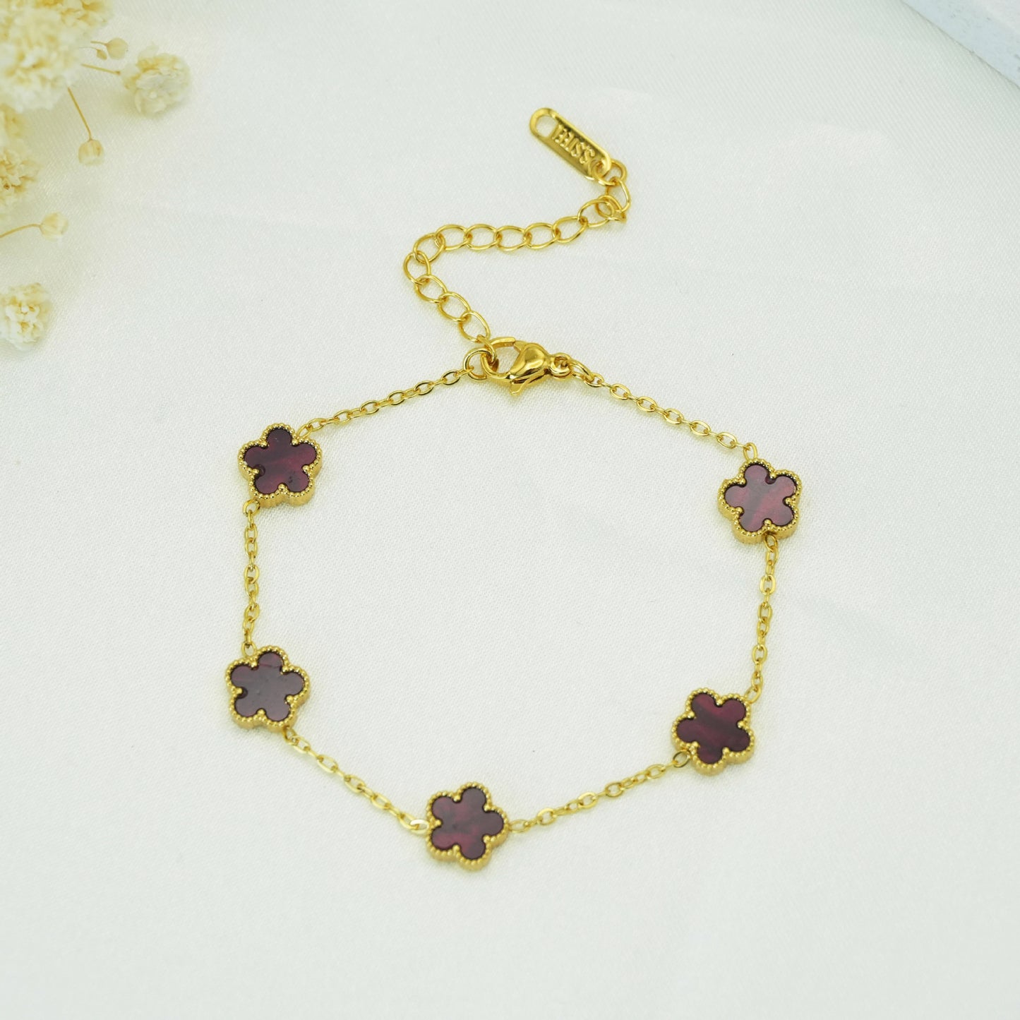Steel Parthenocissus Grass Plum Blossom Colorful Fashionable Bracelets