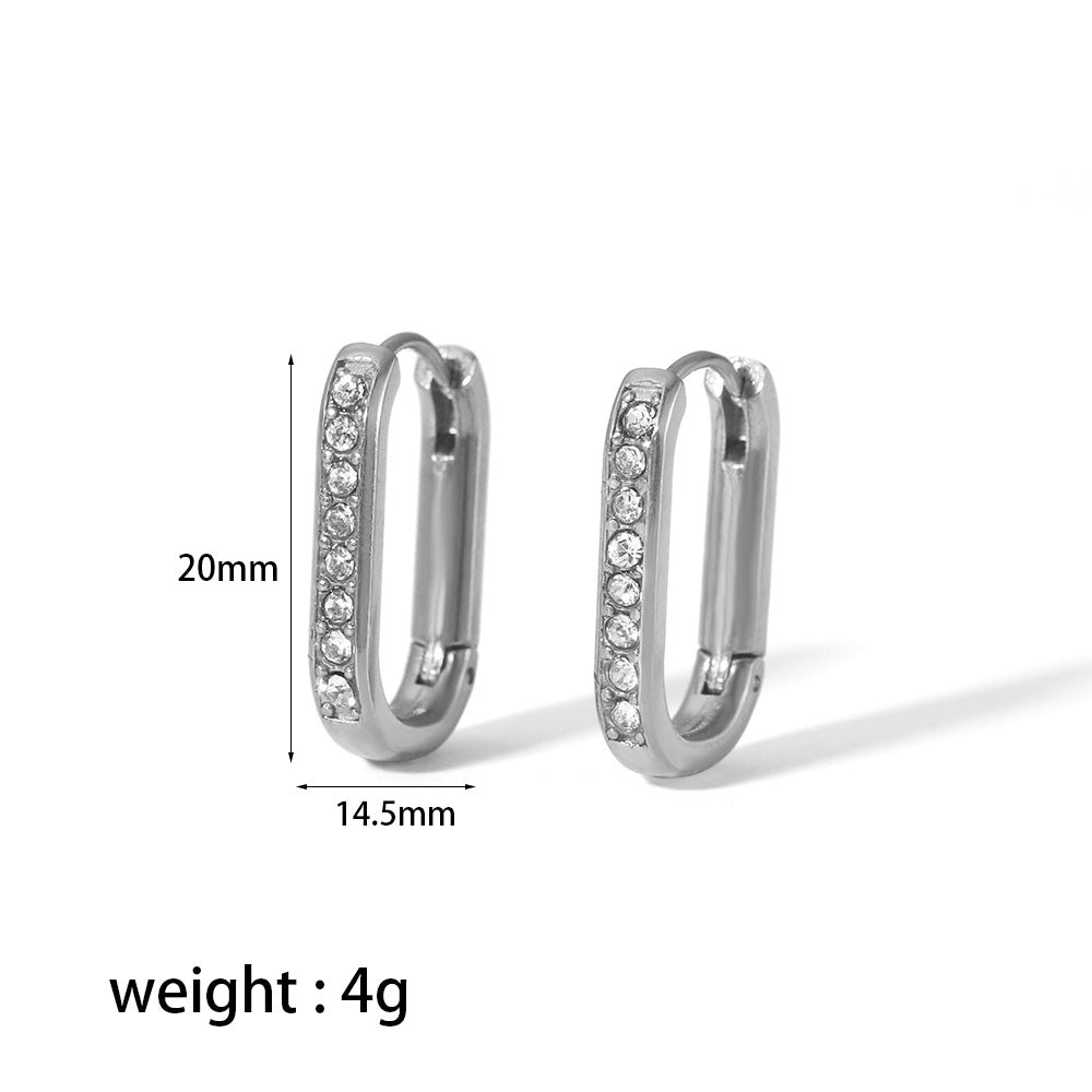 Women's Ear Clips High-grade U-shaped Gold Stainless Earrings