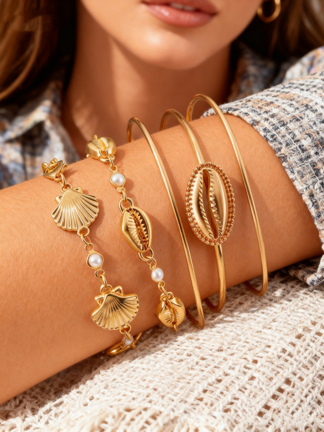 Fashion Metal Alloy Snake Chain Buckle Simple Bracelet