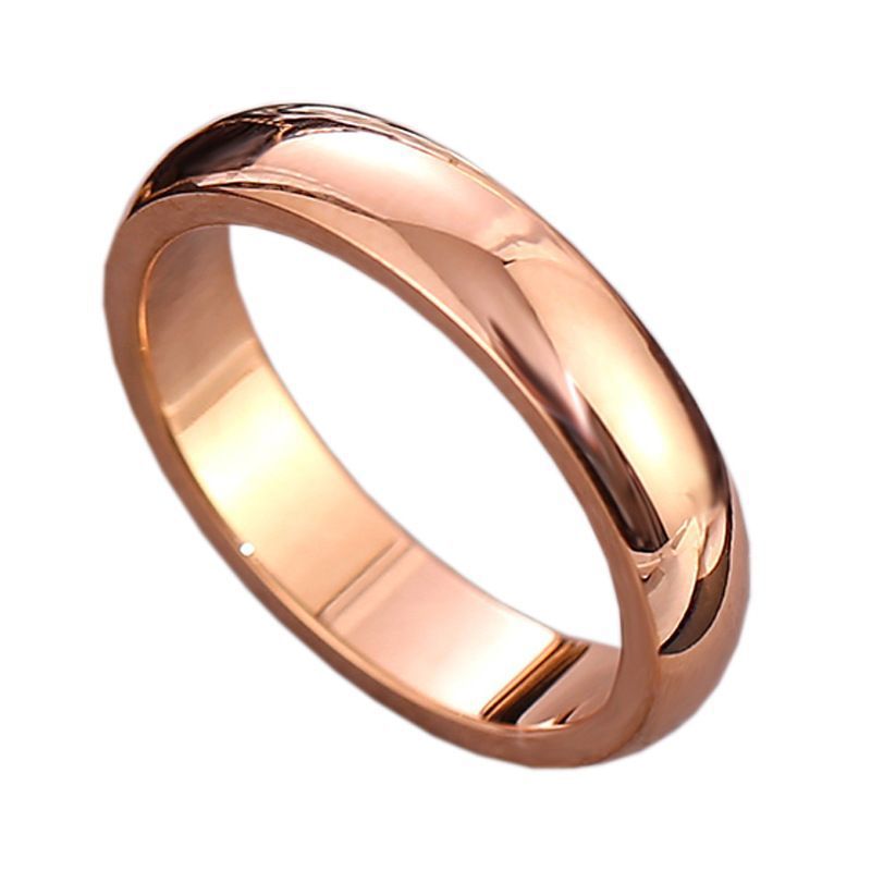 Simple Korean Glossy Couple Support Personality Ring