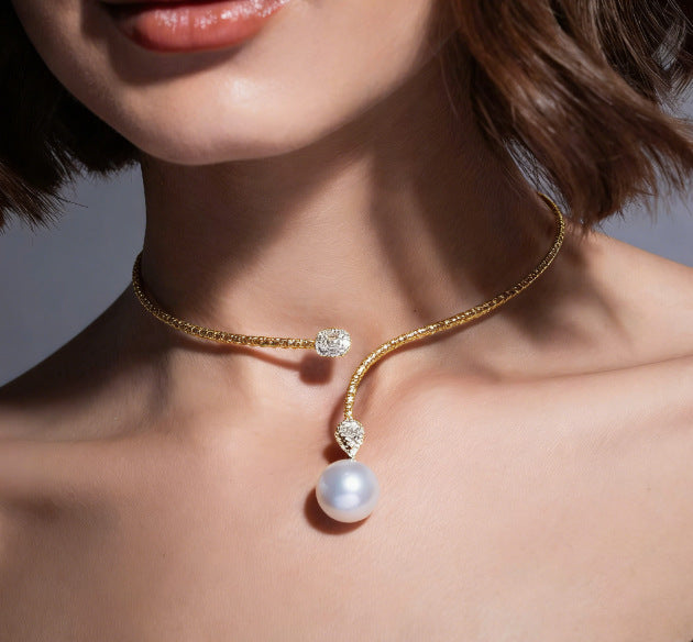 Women's Diamond Open High-grade Party Fashion Alloy Collar