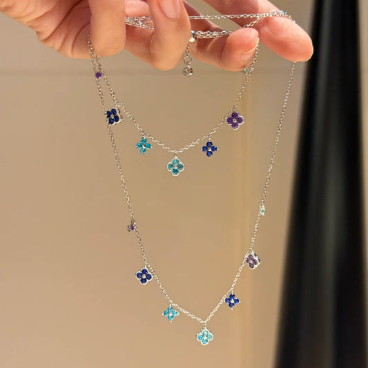 Women's Four-leaf Clover Fashion French Entry Lux Twin Jewelry Set