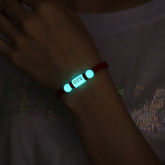 Women's & Men's Luminous Couple Woven Carrying Strap Red Rope Commemorative Girlfriend Bracelet