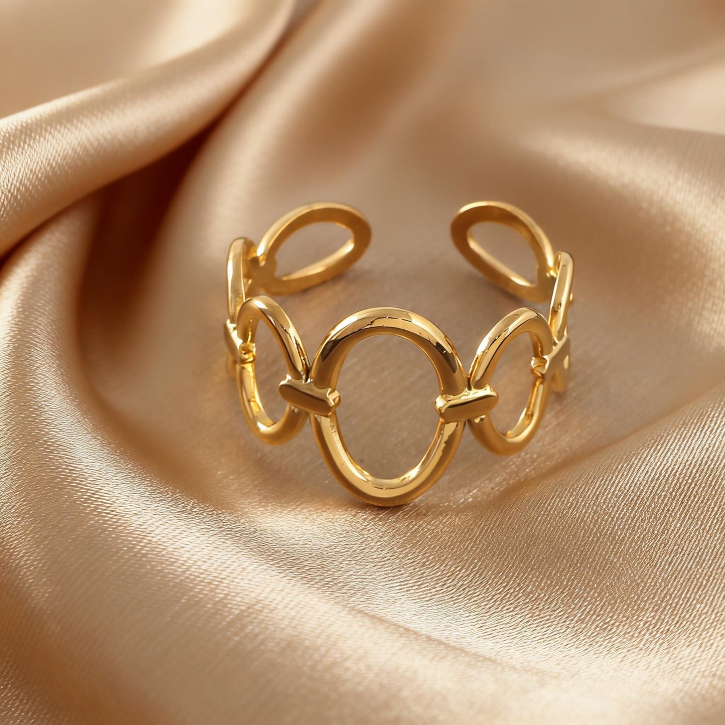 Steel Open-end Niche High-grade Fashion Trend Affordable Luxury Style Ring