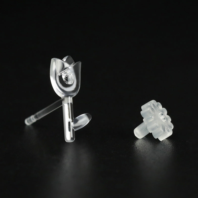Resin Ear Stick Personality Simple Plastic Auricular Needle Raise Stud Earrings