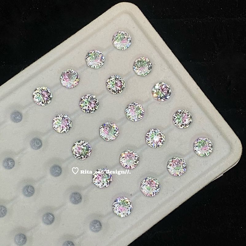 Stunning Ombre Bridal Flash Zircon Titanium Steel Ear Bone Minority Stud Earrings