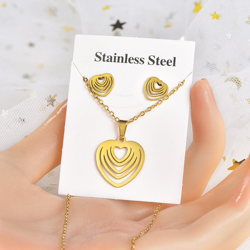 Titanium Steel Irregular Pattern Package Snowflake Puzzle Pendants