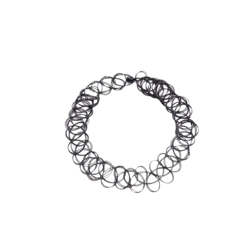 Pearl Fishing Line Tattoo Female Elastic Adjustable Hollow Clavicle Necklaces