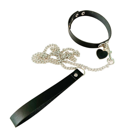 Underwear Leather Love Female Sexy Maid Drag Chain Rope Style Collar