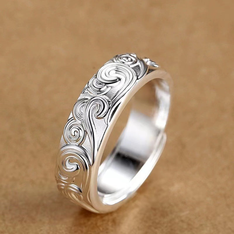 Men's Fashion Personality Single Antique Retro Embossed Ring