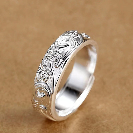 Men's Fashion Personality Single Antique Retro Embossed Ring