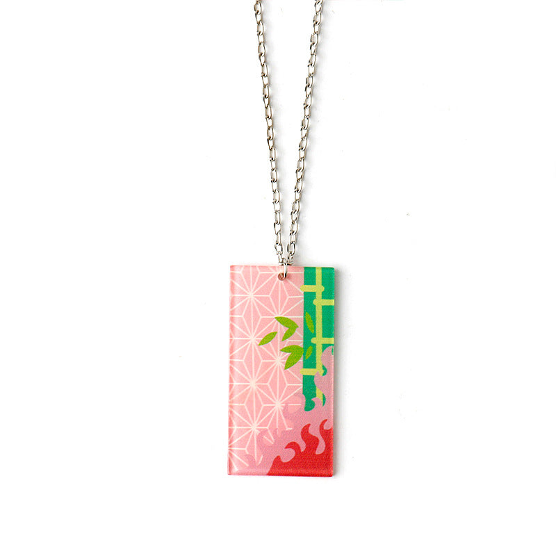 Anime Peripheral No Stove Door Acrylic Necklaces