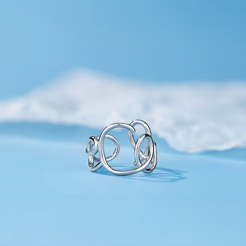 Line Female Light Luxury Minority Design Sense Commuter Opening Adjustable Rings