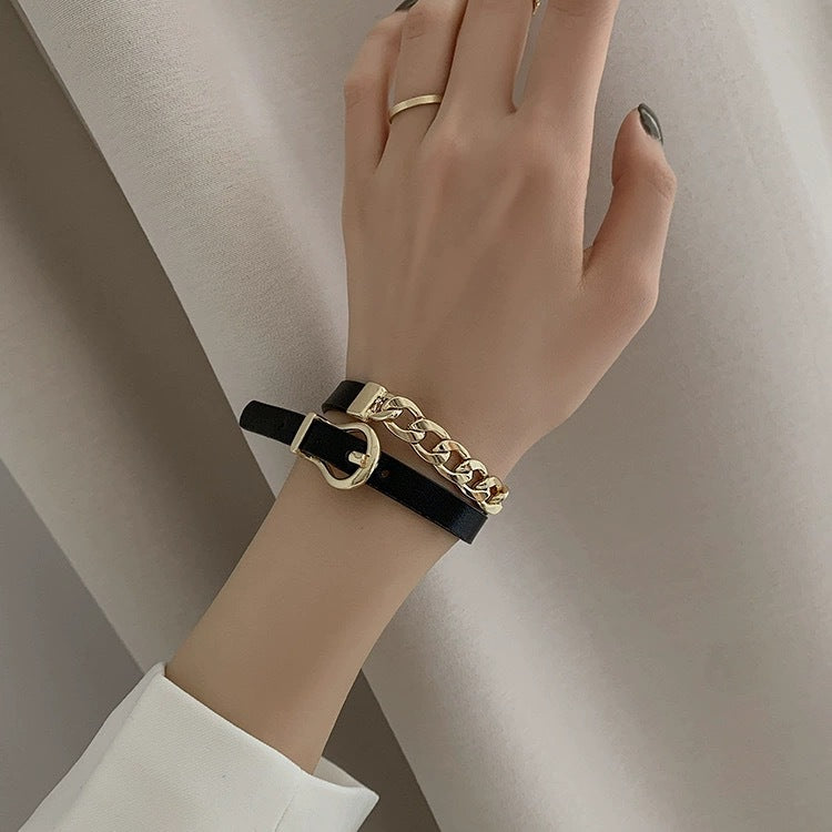 Women's Fashion Leather Chain One Style For Trendy Personality Unique Collar
