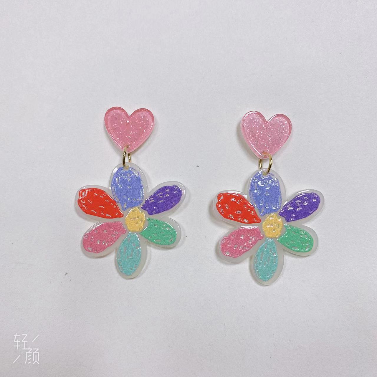 Dopamine Ear Clips Color Temperament Teenage Stud Earrings
