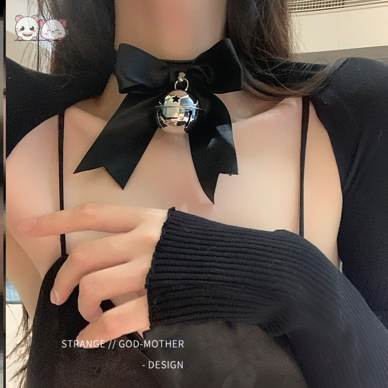 Women's Lace Fairy Temperamental Super Halter Bell Cute Collar