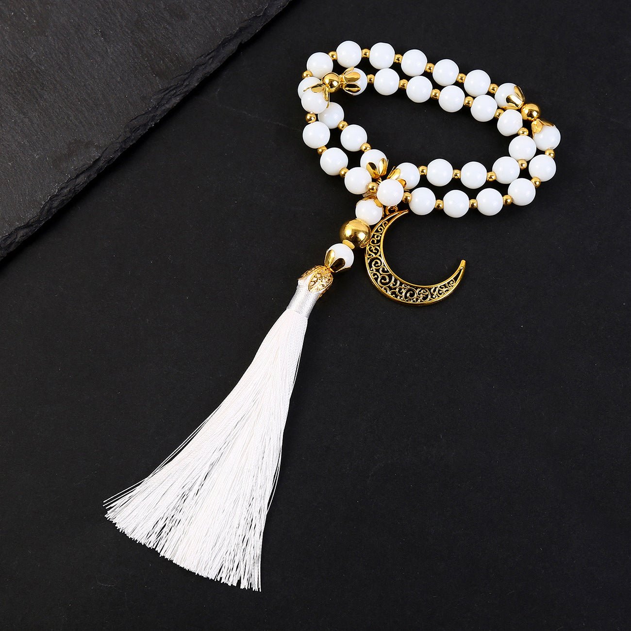 Casual Comfortable Charming Beads Tassel Moon Bracelets