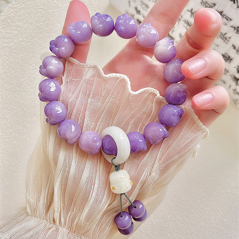 Pear Vortex Carving Cat's Paw Bodhi Pliable Bracelets