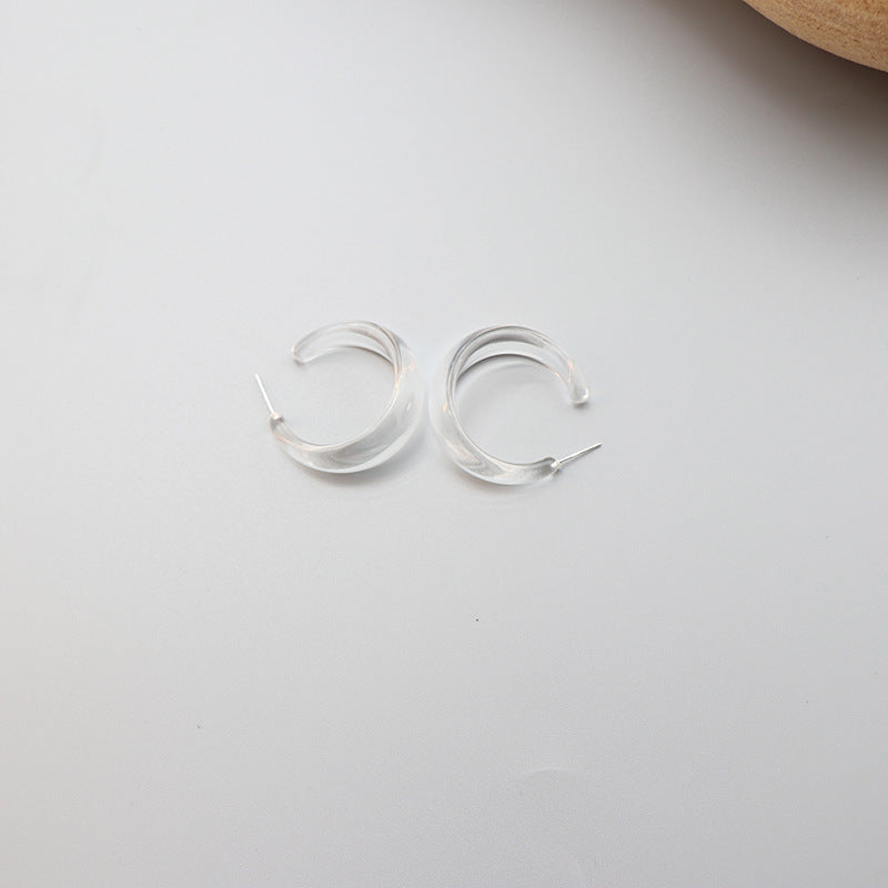 Women's Design Transparent Acrylic Ear Clip Cold Style Earrings
