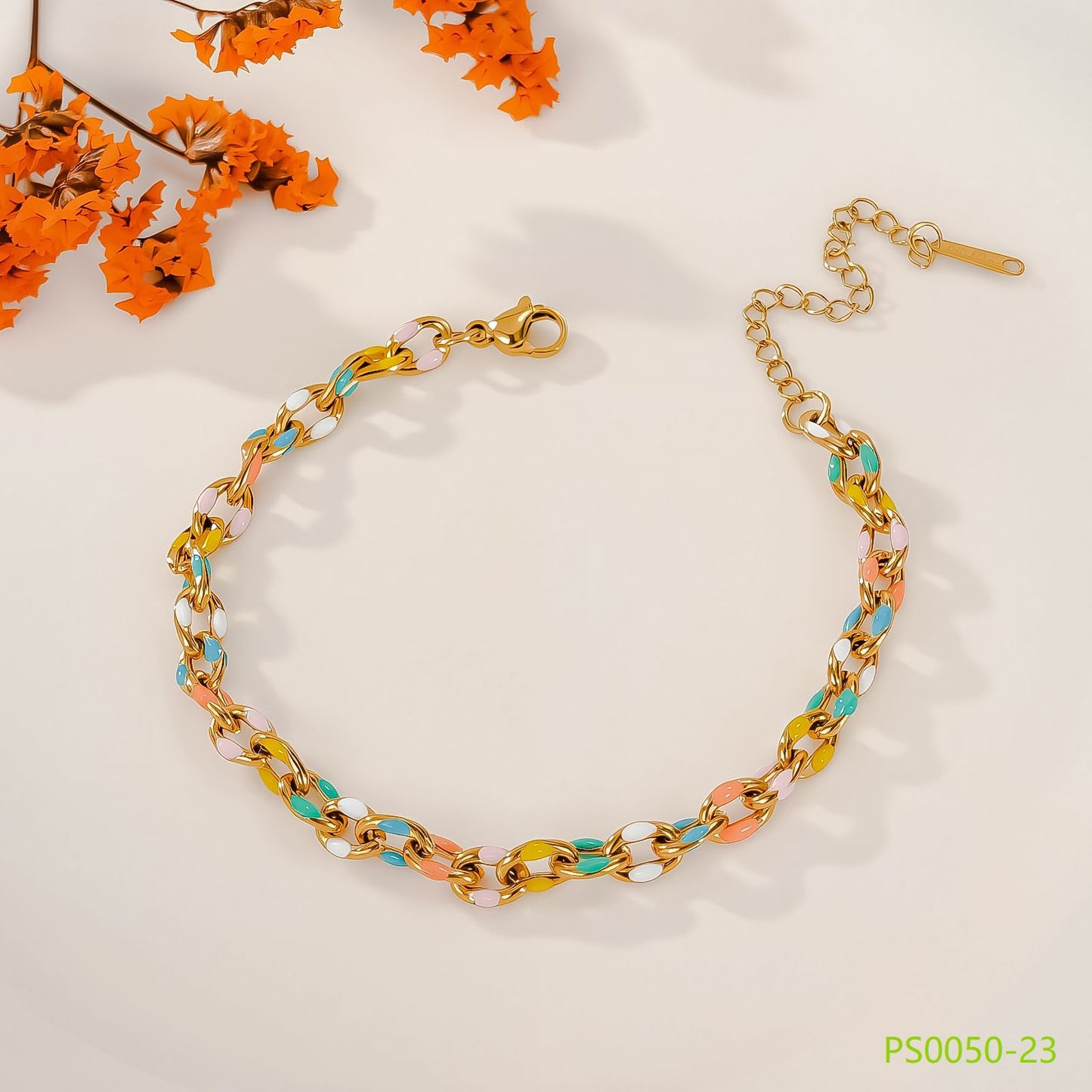 Dripping Two-piece Titanium Steel Thick Straps Jewelry Set