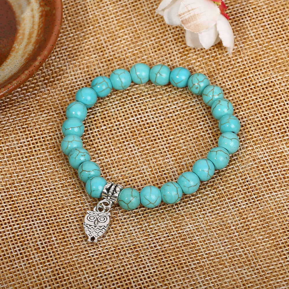 Turquoise Seahorse Starfish Turtle Owl Lucky Bracelet