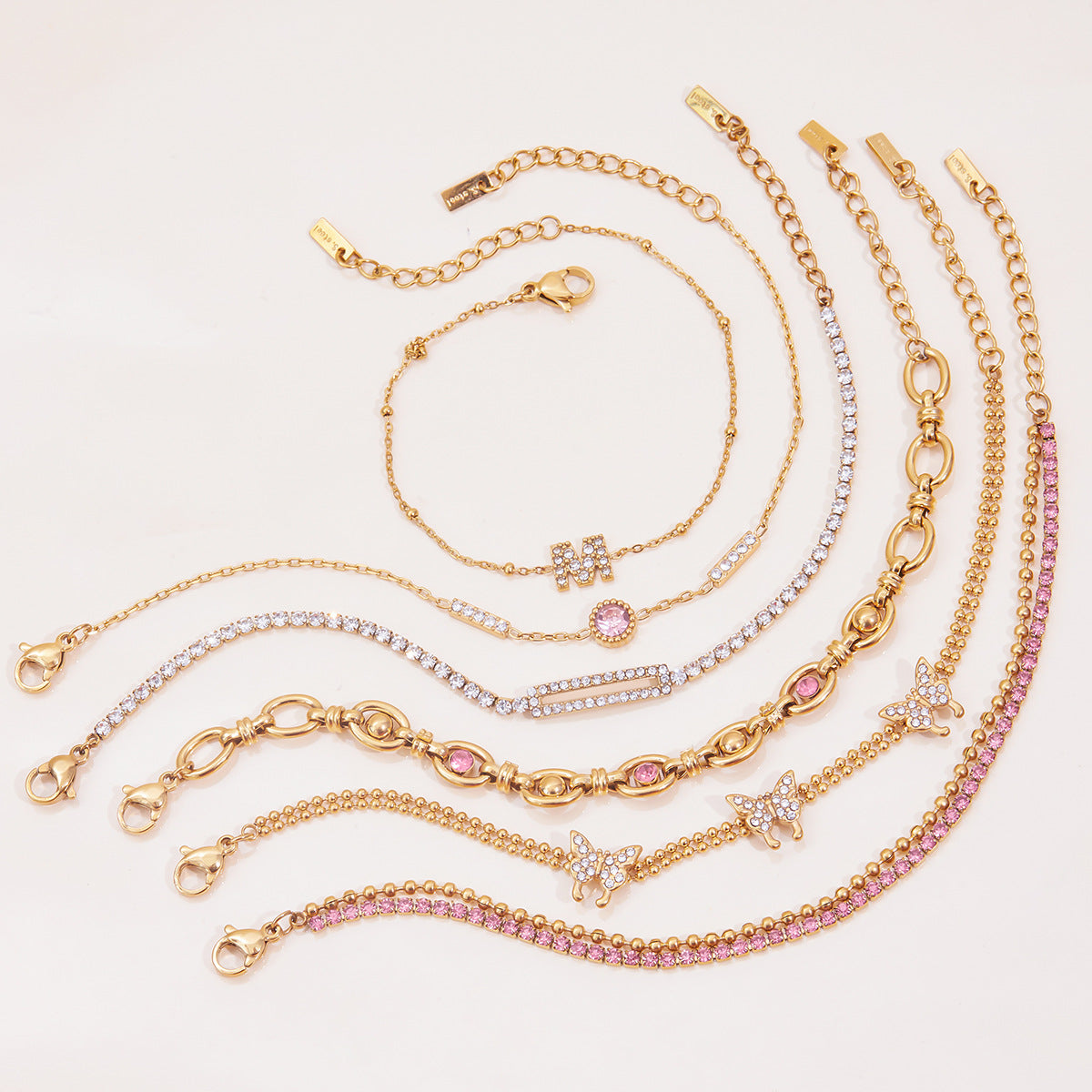 Women's Ding Stainless Steel Zircon Light Luxury Bracelets