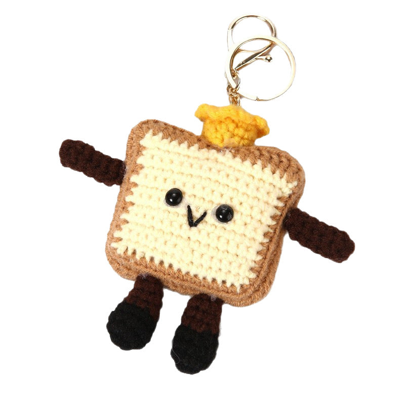 Finished Woven Series Toys Croissant Toast Hanging Ornaments