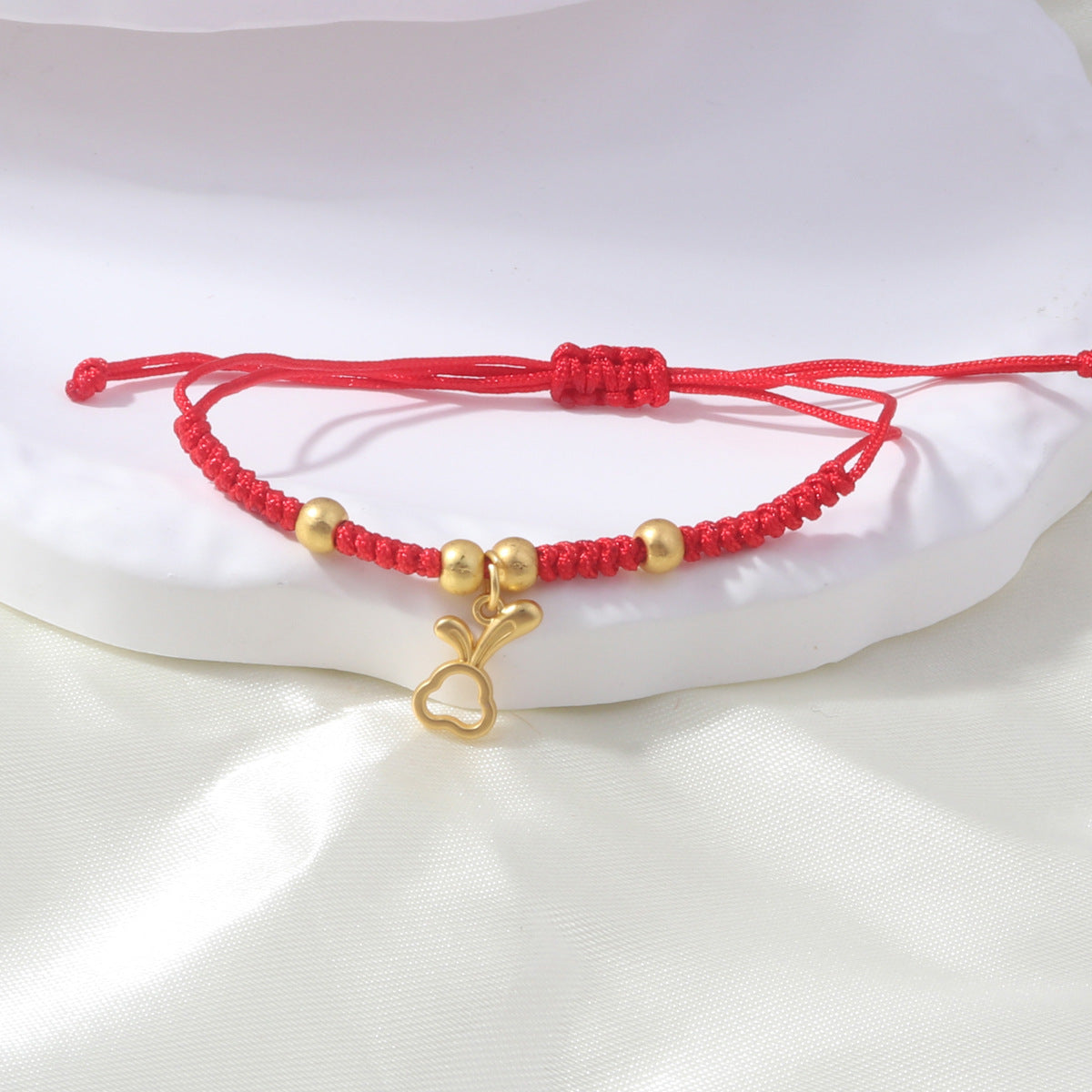 Braided Red Rope Auspicious Language Butterfly Fortune Cat Safe Joy Bracelets