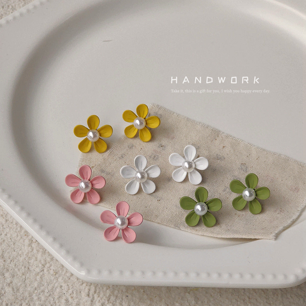 Plated Pin Korean Style Refined Simple Earrings