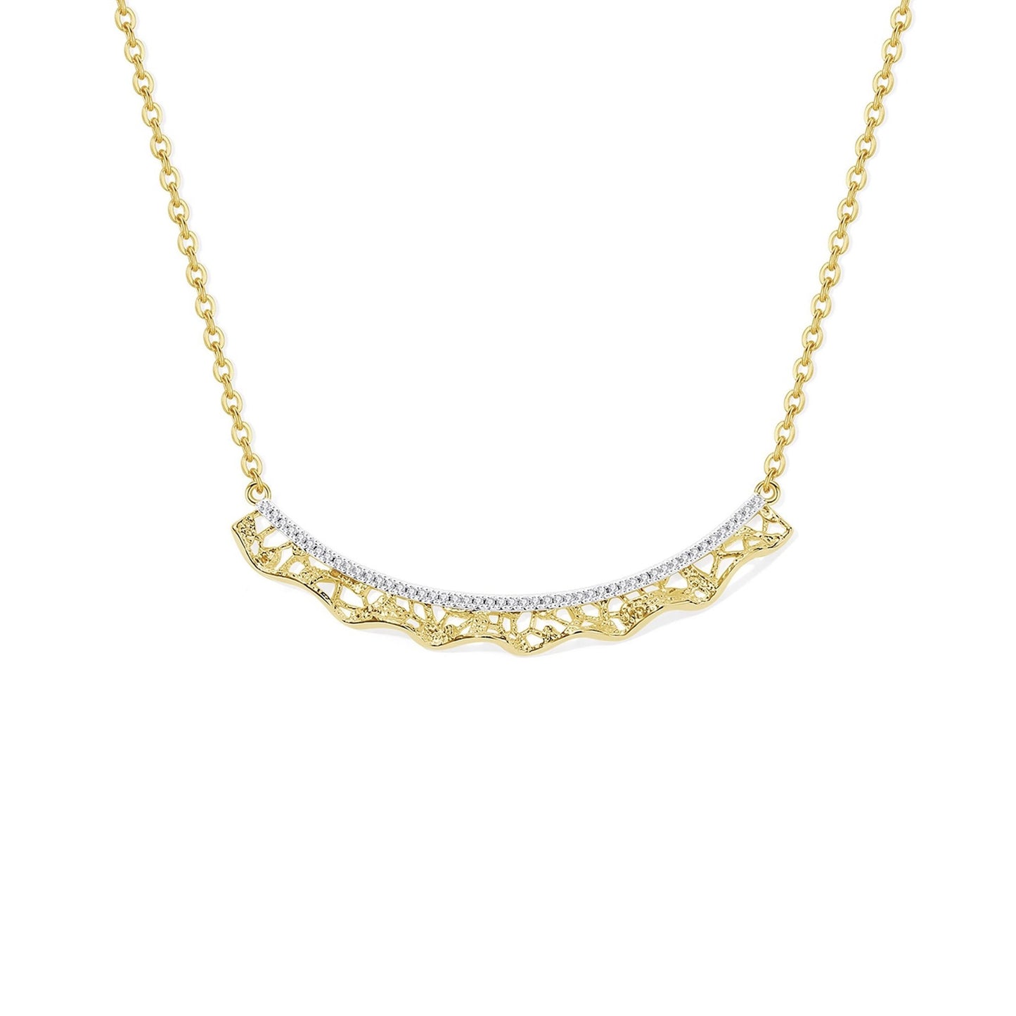 Lace Skirt Smile Design High-grade Mild Luxury Retro Hollow Clavicle Necklaces