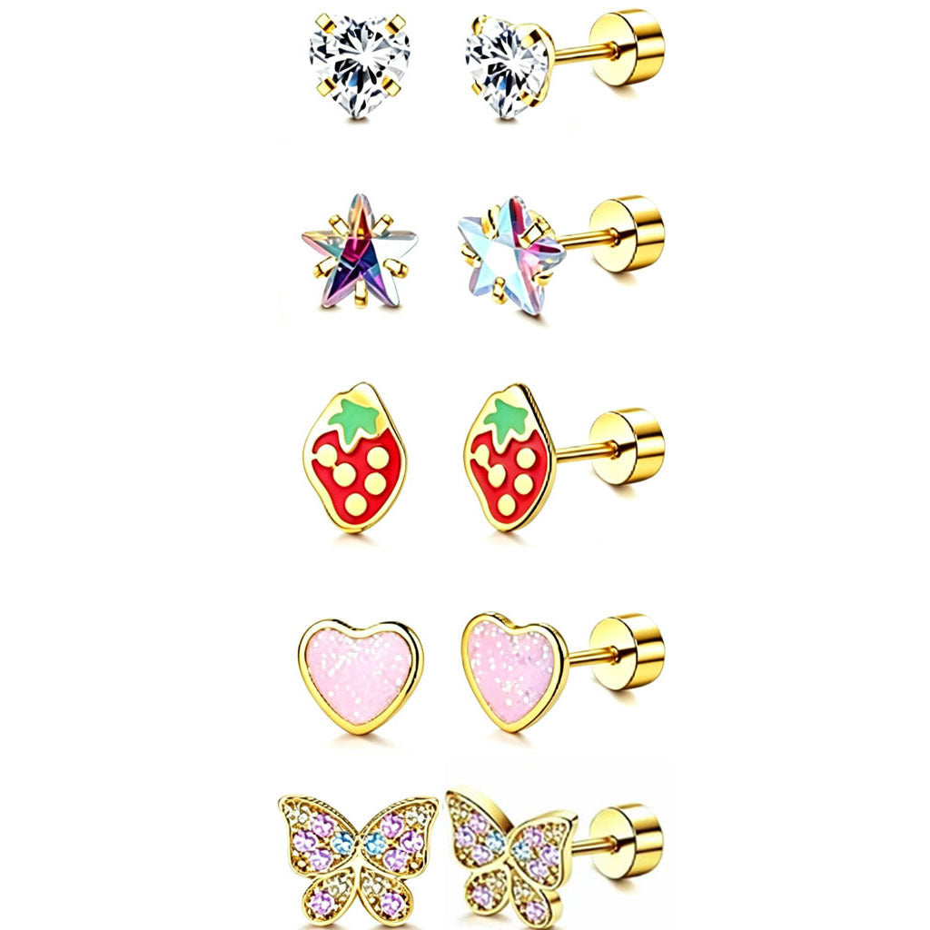 Back Stainless Steel Ear Bone Nail Fresh Rings