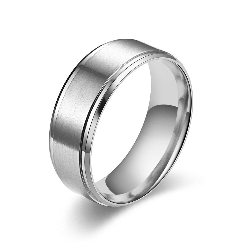 Men's Vintage Baked Fog Wen Titanium Steel Rings