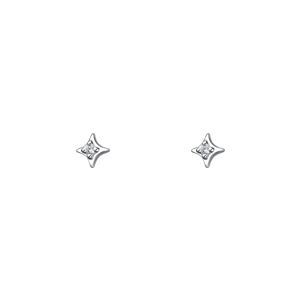 Women's Star Ear Sterling Sier Square Simple Earrings